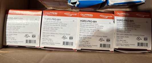Lutron HQRD-PRO-WH HomeWorks Designer RF Maestro Dimmer Phase Selectable Neutral