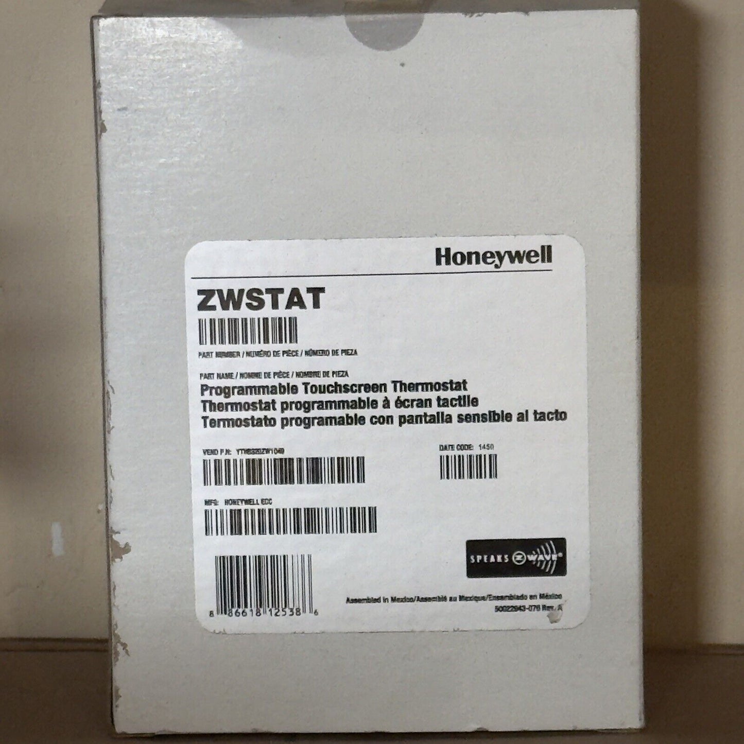 Honeywell ZWSTAT Z wave Thermostat