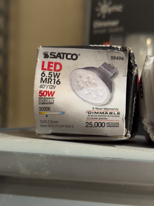 Satco S9496 LED 6.5W MR16 40° 12V