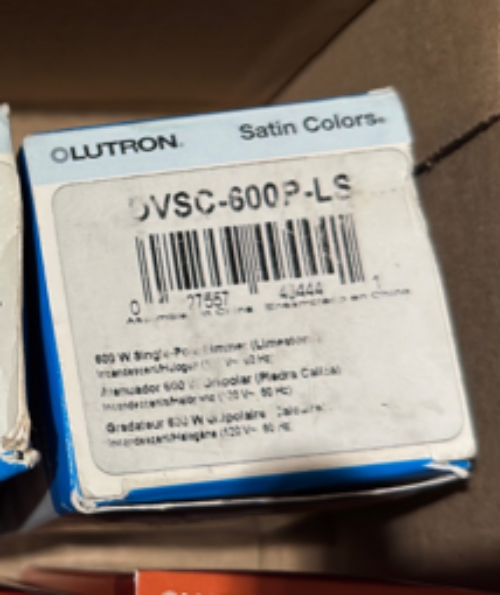 Lutron DVSC-600P-LS 600W Single Pole Dimmer Limestone