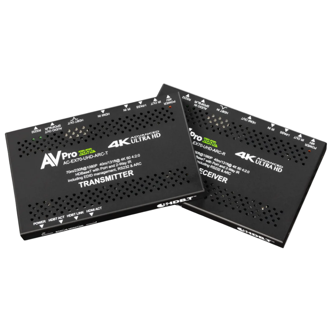 AVPro Edge AC-EX70-UHD-ARC 70M 10Gbps HDBaseT Extender Kit with ARC