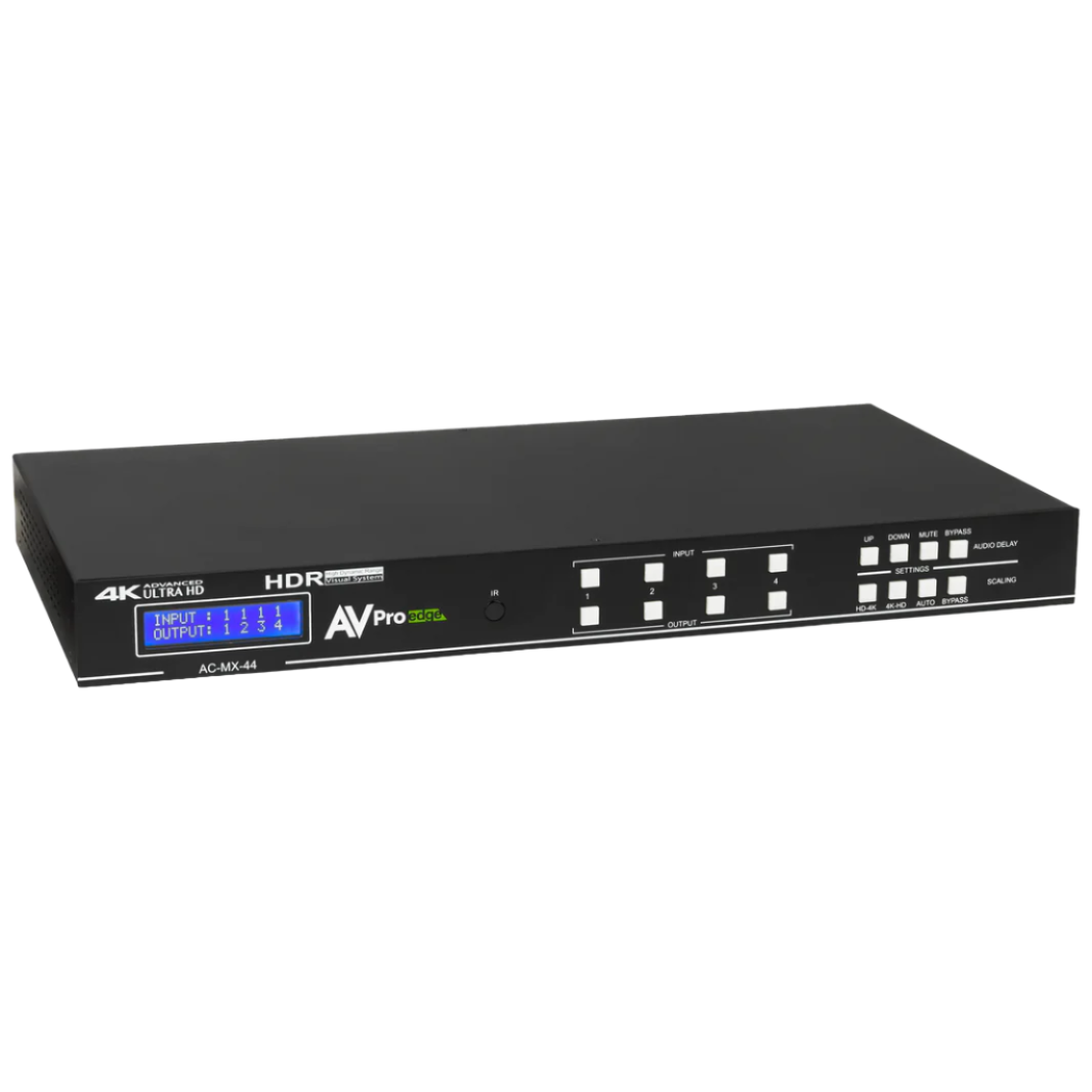 AVPro Edge AC-MX-44 18Gbps 4x4 HDMI Matrix Switch