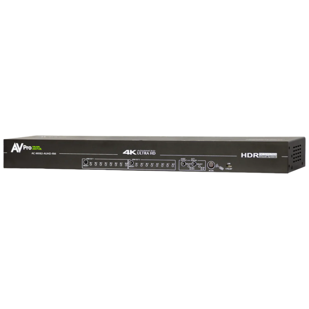 AVPro Edge AC-MX-82RM 18Gbps 8x2 Auto Switching HDMI Matrix Switcher RM