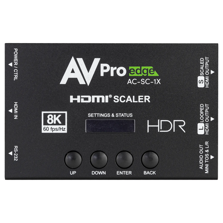 AVPro Edge AC-SC-1X 8K HDMI Downscaler, EDID Manager & Audio De-Embedder