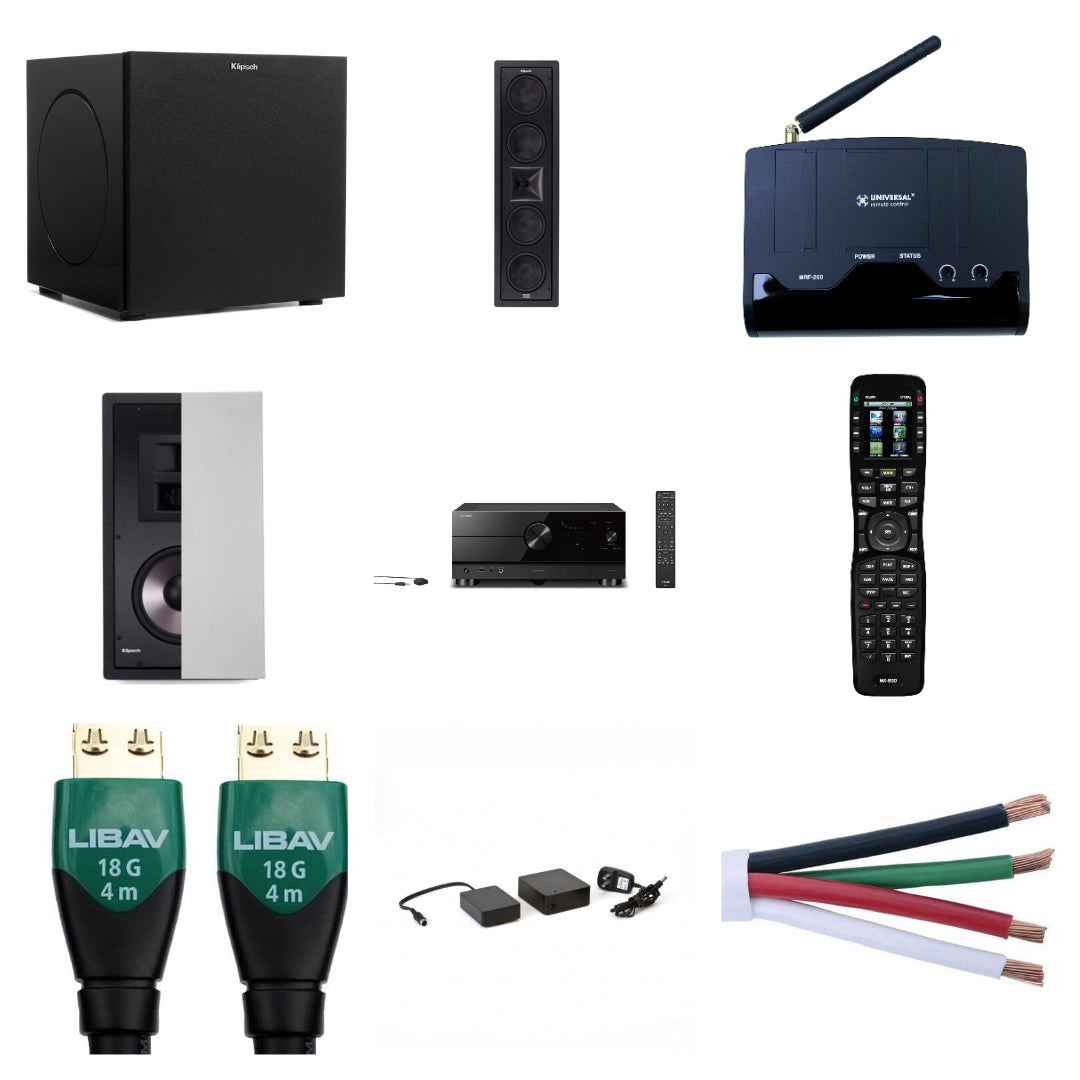 Best: Klipsch 5.1 In-Wall Surround Sound and Free-Standing Subwoofer