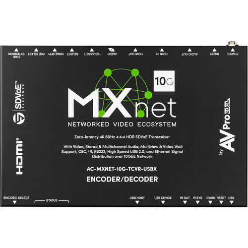 MXNet 10G SDVoE Transceiver with Icron Technologies, the ExtremeUSB®