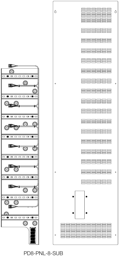 Lutron PD8-PNL-8-SUB DIN Rail Retrofit Subplate for Remote Power Panels