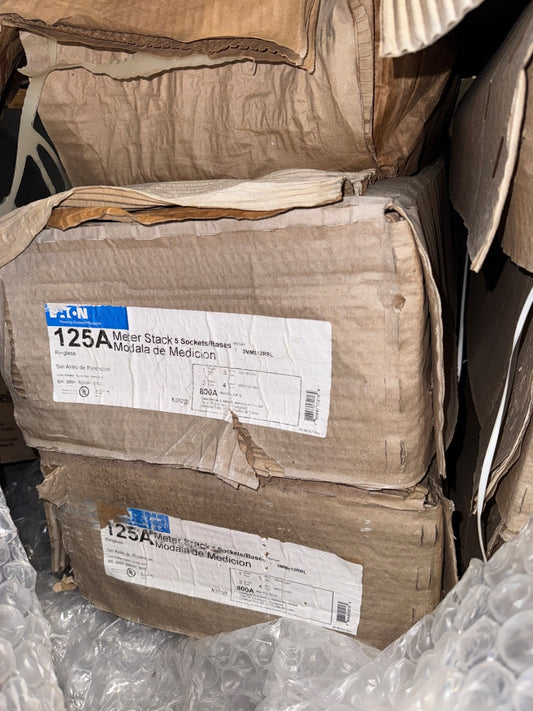 Eaton 3MM512RRL 125 Amp 3-Phase 4-Wire 5-Socket Aluminum Ringless Meter Stack