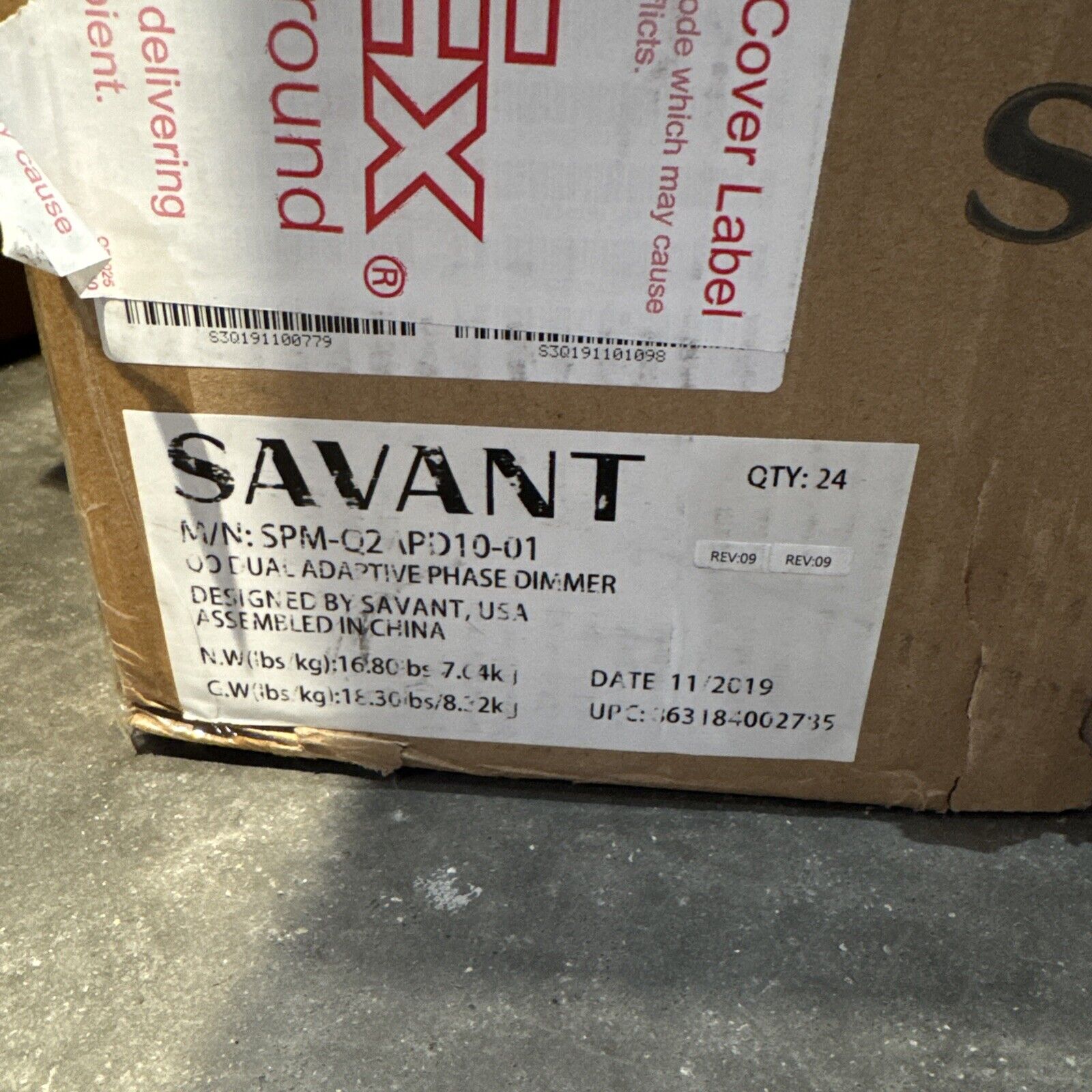 SAVANT SPM-Q2APD10-01 QO Dual Adaptive Phase Dimmer 10 AMP