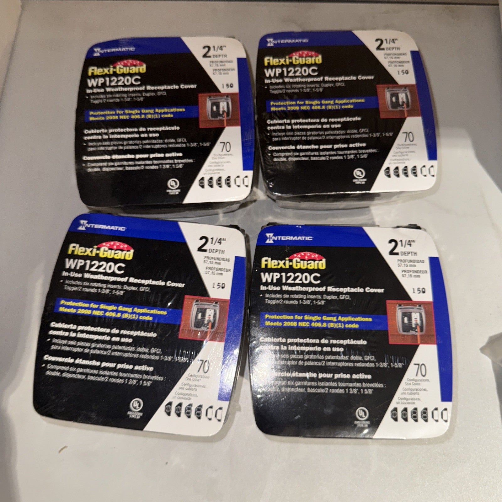 INTERMATIC FLEXI GUARD RECEPTICAL COVER WP1220C Lot Of 4 NEW IN PACKAGE
