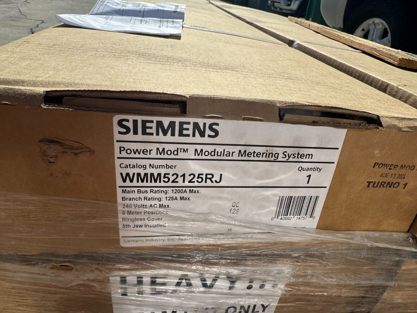 Siemens WMM52125RJB Meter Stack 3-Phase 4-Wire 5 Jaws 5 position 125A Outdoor