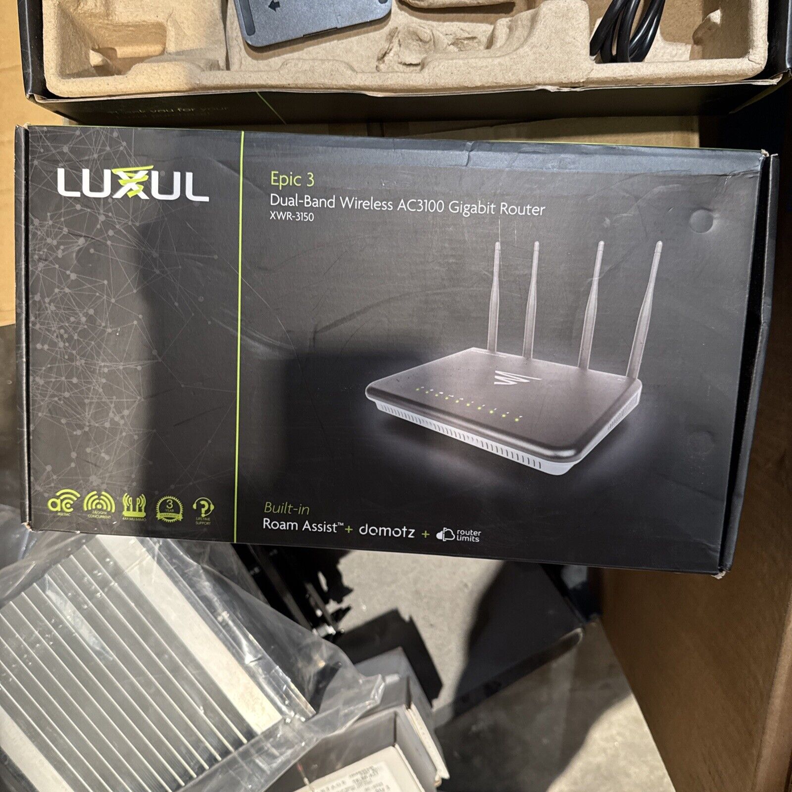 Luxul XWR-3150 Epic 3 Dual Band Wireless AC3100 Gigabit Router – Black ...