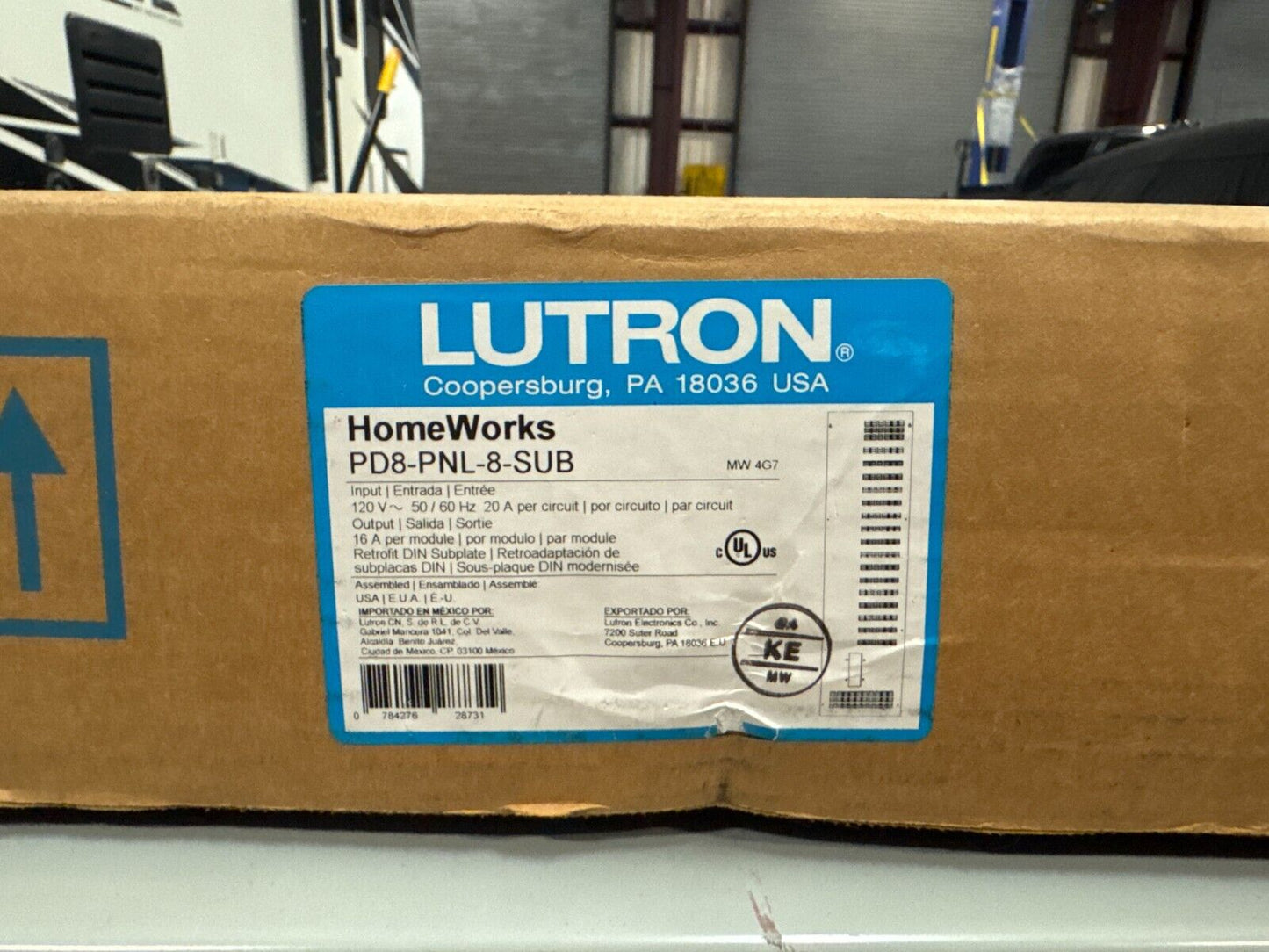 Lutron PD8-PNL-8-SUB DIN Rail Retrofit Subplate for Remote Power Panels