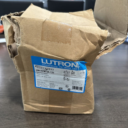 Lutron HW-RPM-4A-120 remote power module.