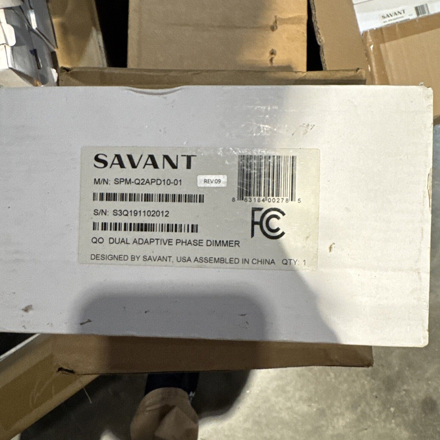 SAVANT SPM-Q2APD10-01 QO Dual Adaptive Phase Dimmer 10 AMP