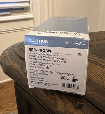 Lutron Radio Ra2 Pro Dimmer Wall Switch - Snow White (RRD-PRO-SW)
