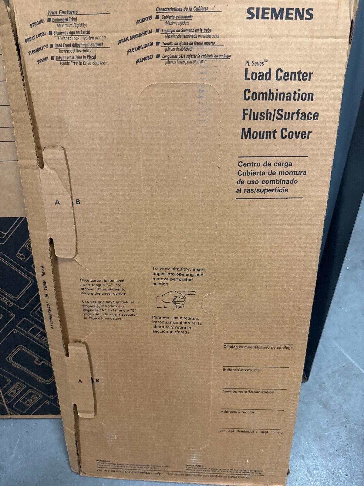 Siemens Load Center Combination Flush/Surface Mount Cover