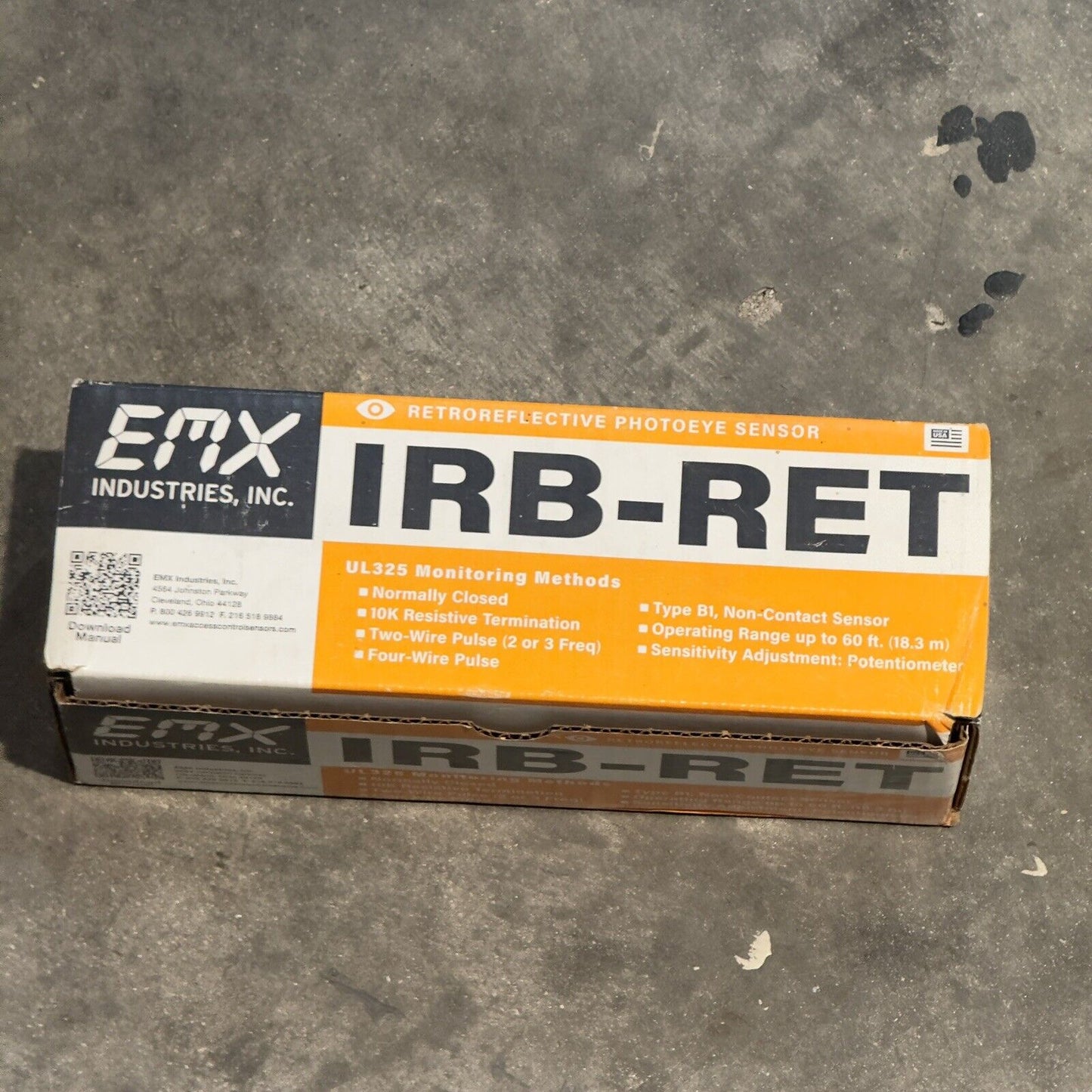 EMX Industries IRB-RET Retroreflective Photoeye Sensor