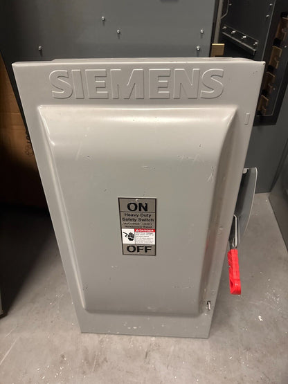 Siemens HF364N Heavy Duty Safety Switch 3-Pole 3-Fuse 600VAC 200A Outdoor