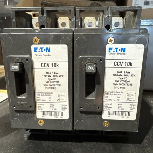 Eaton CCV2200 Tenant Main Circuit Breaker 200A 2 Pole 120/240V