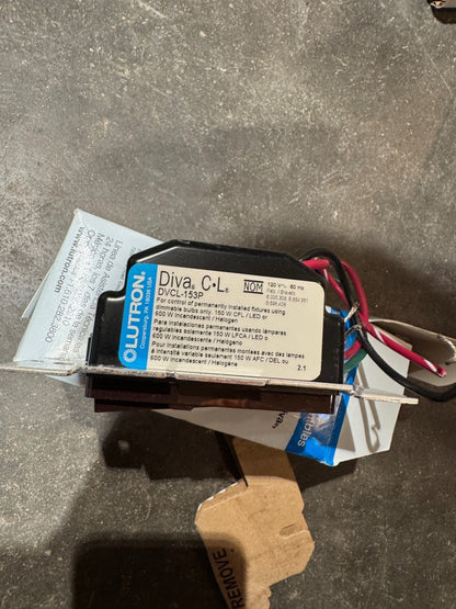Lutron DVCL-153P Diva 600 Watt 120 Volt Single Pole/3-Way Dimmer Lot of 5