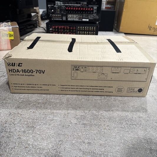 URC HDA-1600-70V 600W 70V And Low-Z Amplifier 96 kHz M/24-bit Hi-Res Audio