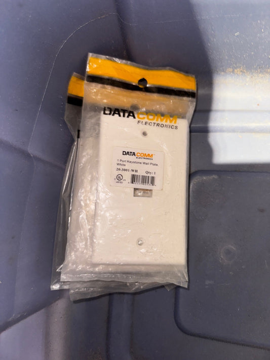 Datacomm 20-3001-WH Keystone Plate Lot of 3