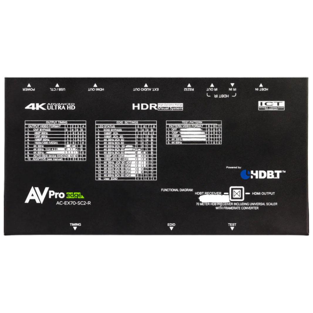 AVPro Edge AC-EX70-SC2-R 70M 18Gbps HDBaseT Receiver and Scaler