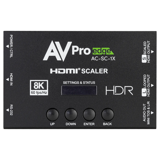 AVPro Edge AC-SC-1X 8K HDMI Downscaler, EDID Manager & Audio De-Embedder