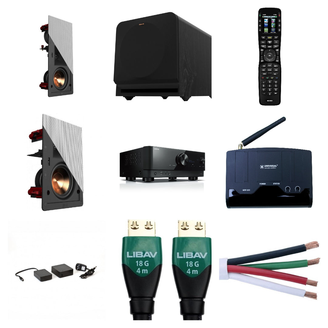 Better: Klipsch 5.1 In-Wall Surround Sound and Free-Standing Subwoofer Package