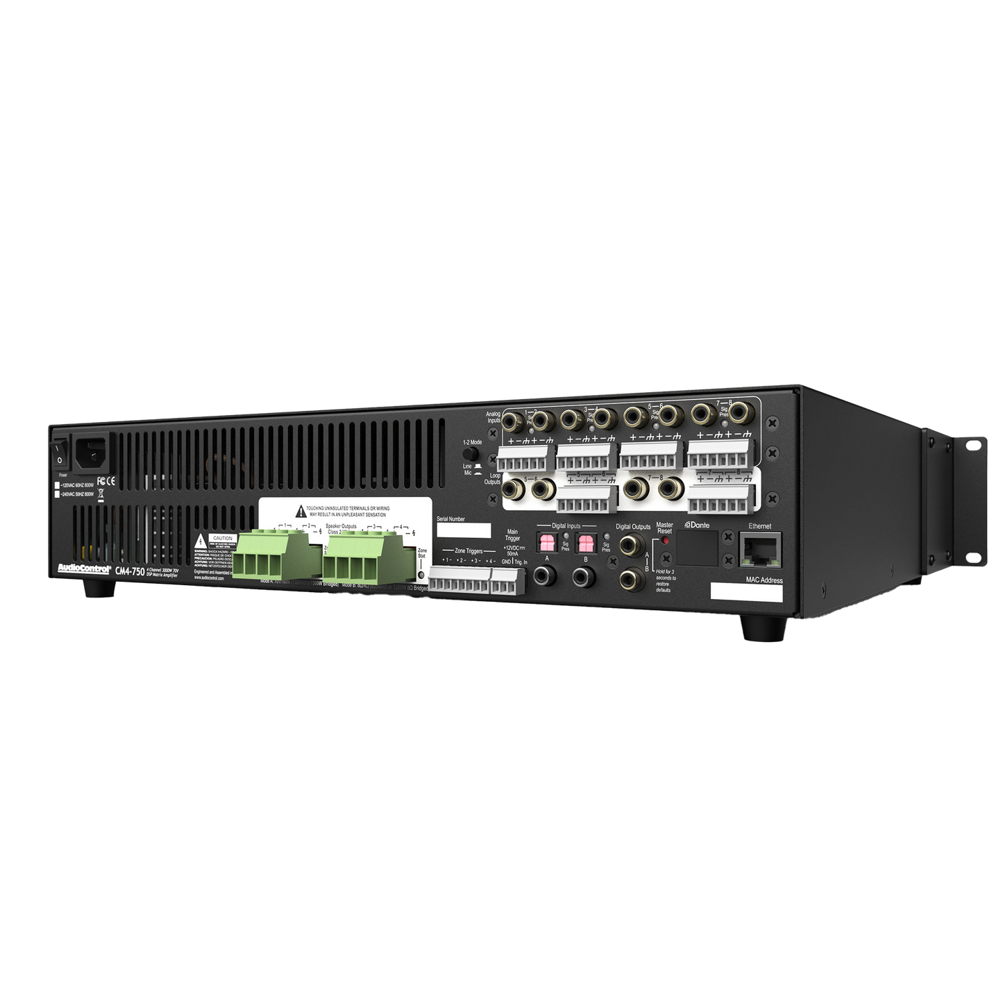 AUDIOCONTROL - 4 CHANNEL HIGH POWER DUAL MODE 70V DSP AMPLIFIER