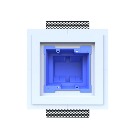 SeeLess SLA-2GR-062 Two Gang Architectural Style - Carlon (box/ring) not included | Flush In-Wall Mount