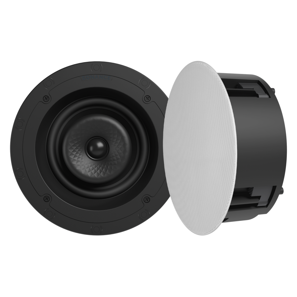 Sonance Visual Experience VX60R 6" Round In-Ceiling Speaker w/ White Micro Trim Grille (1 Pair)