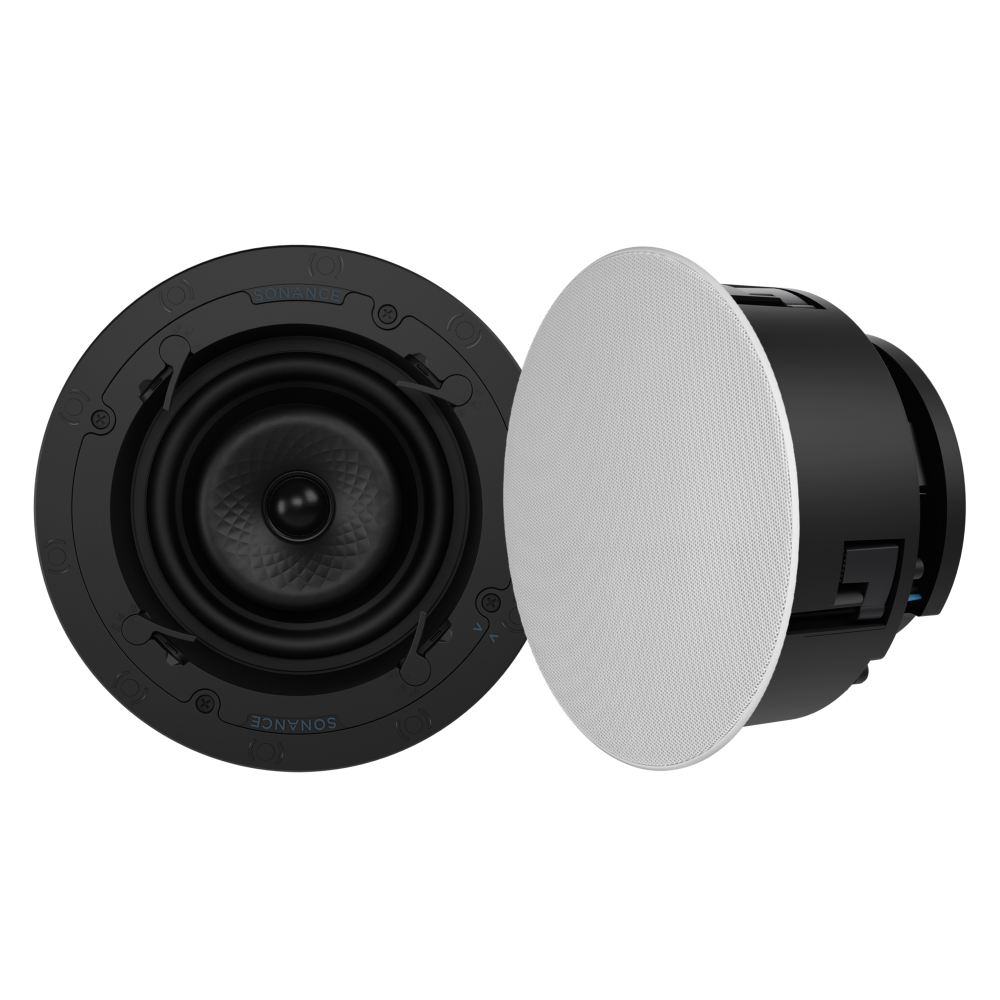 Sonance Visual Experience VX62R 6" Round In-Ceiling Speaker w/White Micro Trim Grille (1 Pair)