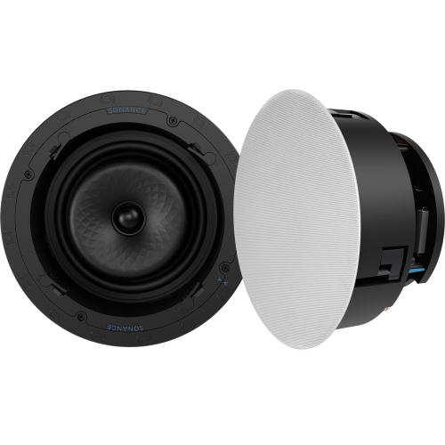 Sonance Visual Experience VX82R 8" Round In-Ceiling Speaker w/ White Micro Trim Grille (1 Pair)