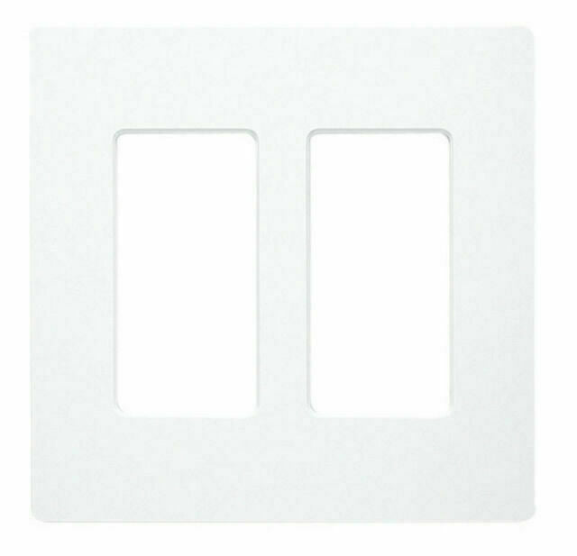 Lutron CW-2-WH Claro 2-gang Wall Plate - White Lot of 2