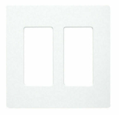 Lutron CW-2-WH Claro 2-gang Wall Plate - White Lot of 2