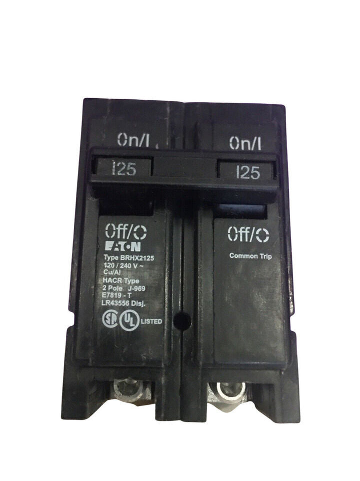 Eaton BRHX2125 125A Thermal Magnetic Breaker - Black