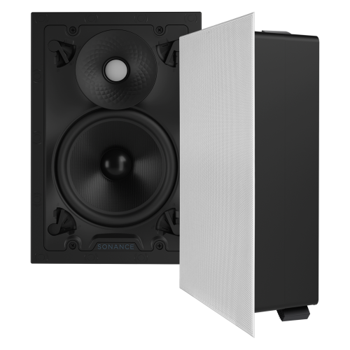 Sonance Visual Experience VX66 6" Rectangle In-Wall Speaker w/ White Micro Trim Grille (1 Pair)