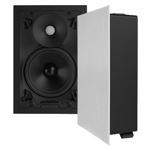 Sonance Visual Experience VX66 6" Rectangle In-Wall Speaker w/ White Micro Trim Grille (1 Pair)